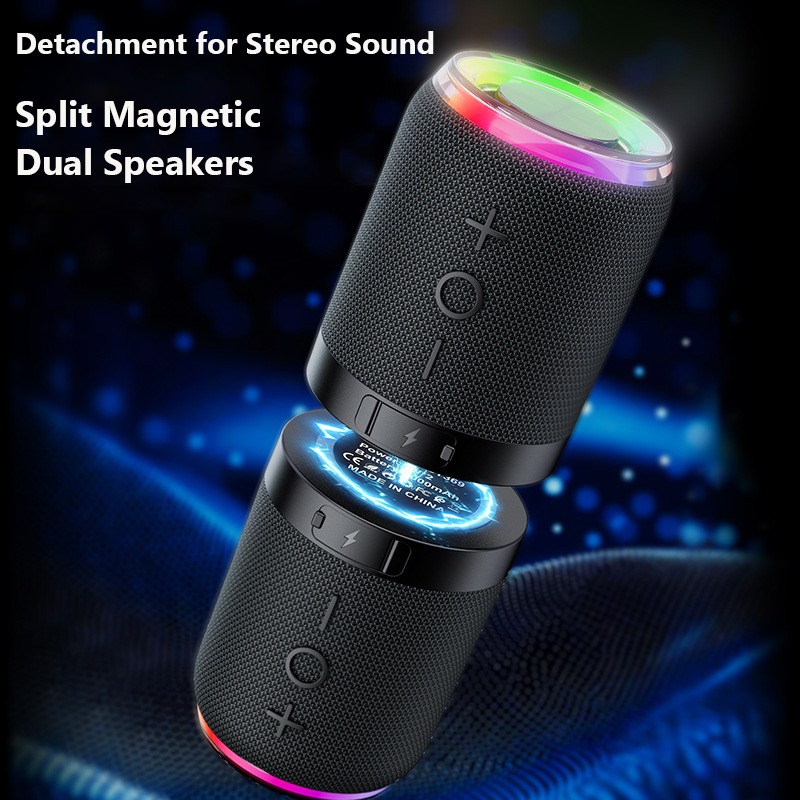 Audio Music Spotify - Haut-parleur Bluetooth magnétique 2 en 1,