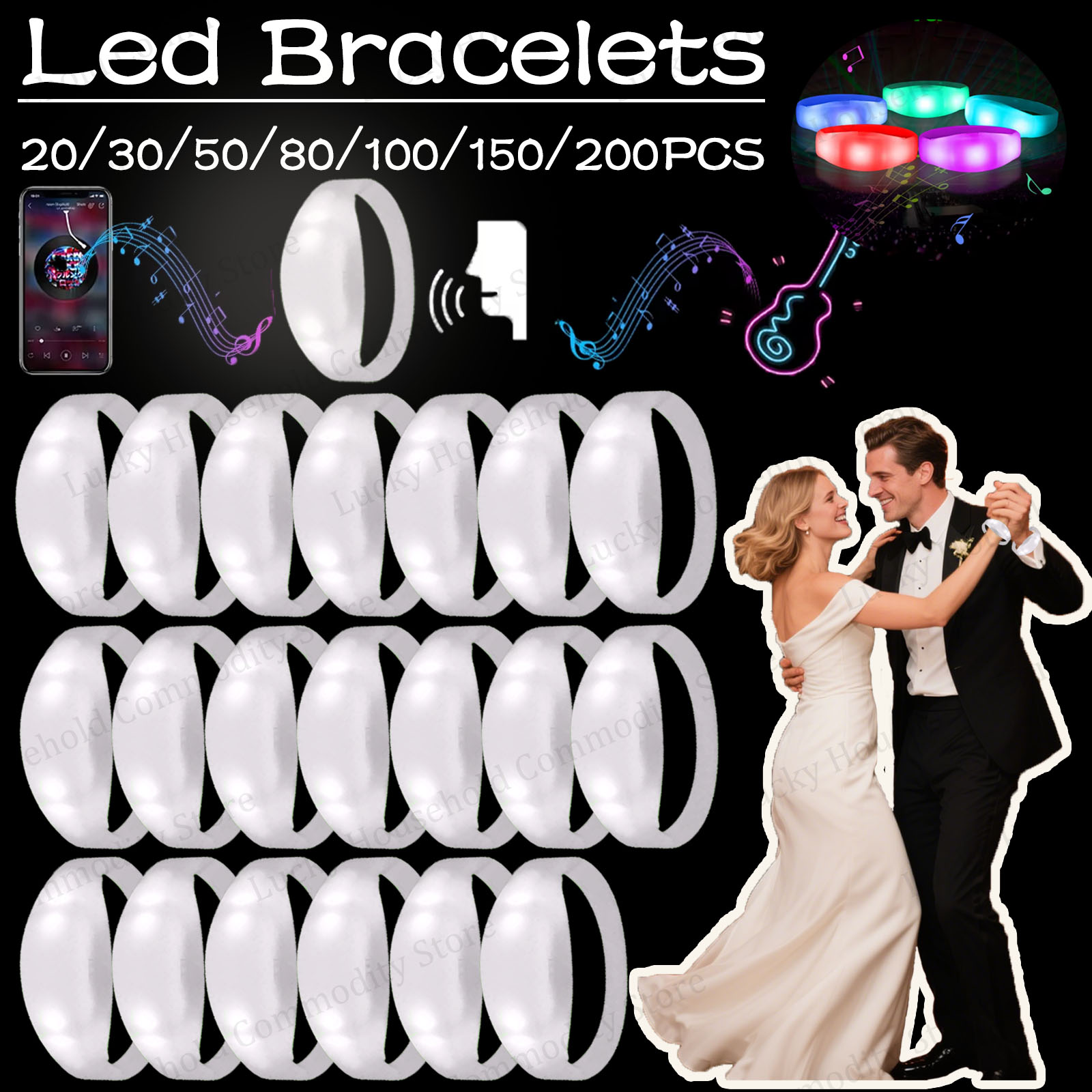 Audio Music Dj - Bracelets LED activés par la musique