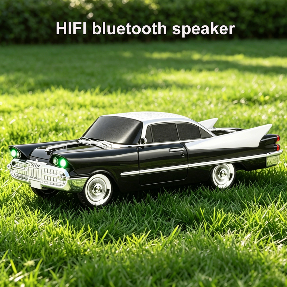 Audio Music Spotify - Haut-parleur Bluetooth modèle voiture classique rétro,