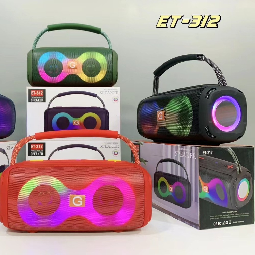 Audio Music Spotify - Enceinte Bluetooth portable ET-312 avec subwoofer,