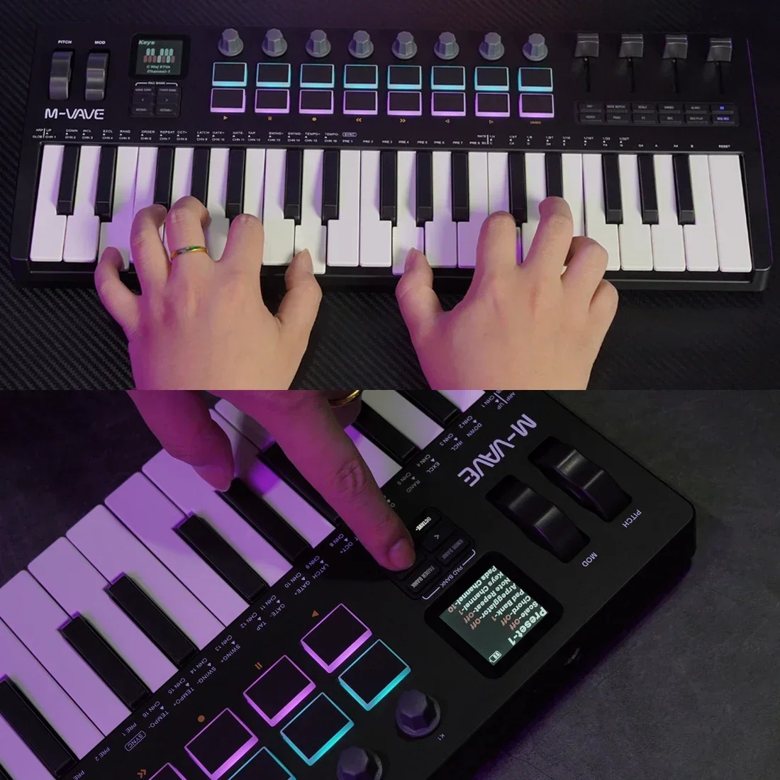 Clavier M-VAVE SMK-37 Pro, con - Midi Controller Pad avis et prix