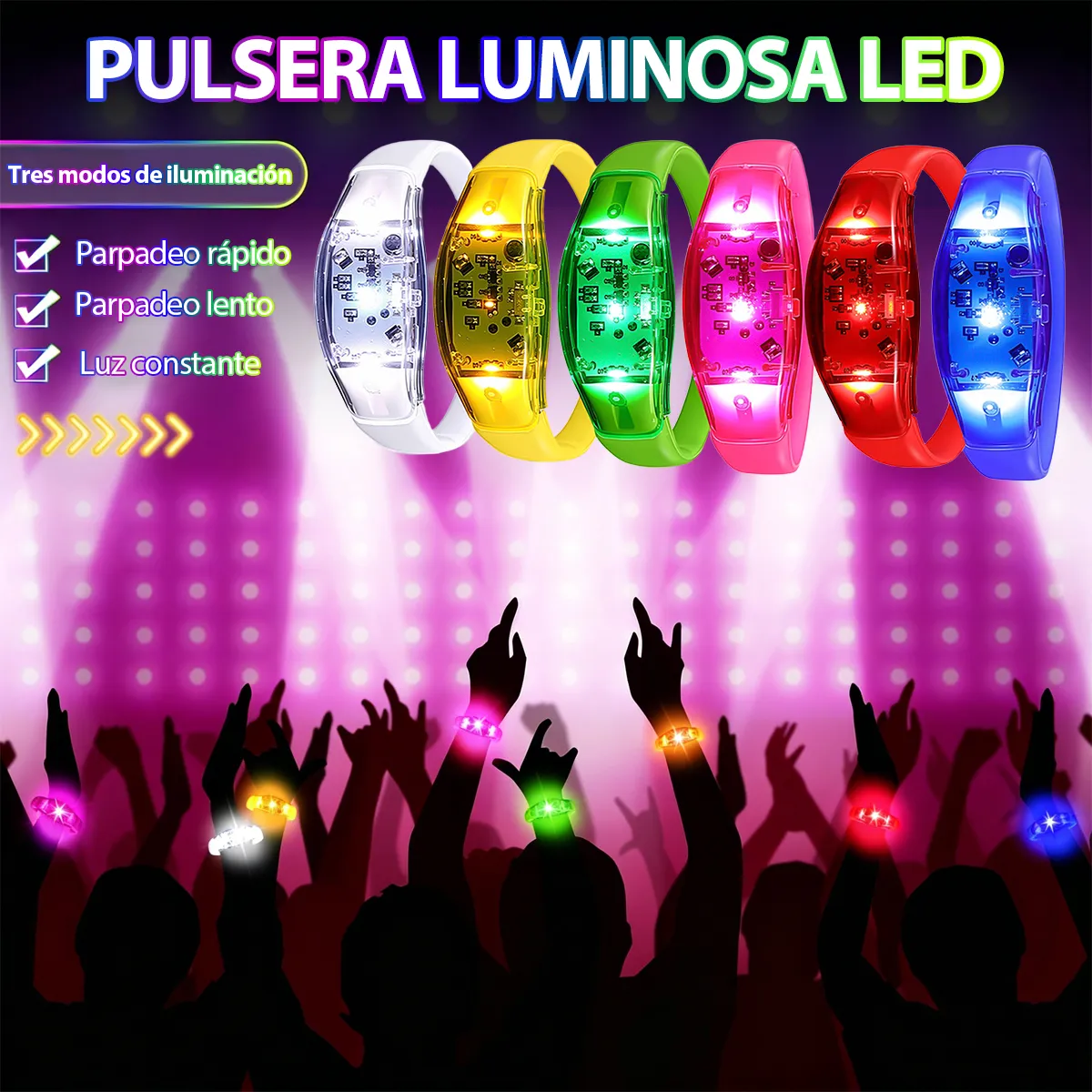 6 bracelets LED activés par le - Audio Music Dj avis et prix